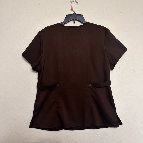 Grey's Anatomy Professional Wear By Barco Scrubs Top Shirt Sz XL Truffle Brown - Picture 6 of 11